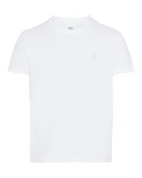 AMI Paris T-Shirt Ami De Coeur Ton in Ton White