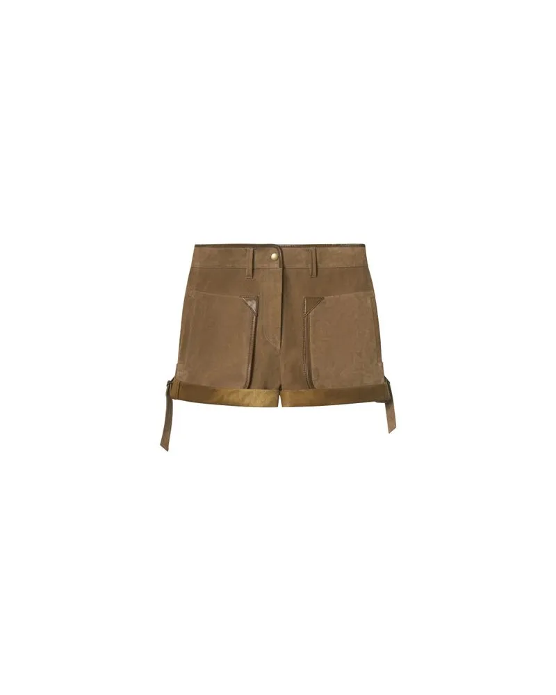 Isabel Marant Shorts aus Leder Marline Metallized