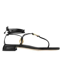 Jimmy Choo Flache Sandalen Onyxia Black