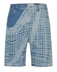 Loewe Baumwoll-Denim-Shorts mit Druck Blue