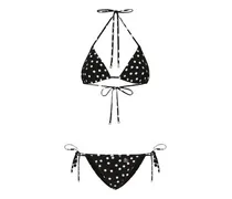 Triangel-Bikini mit Polka Dots