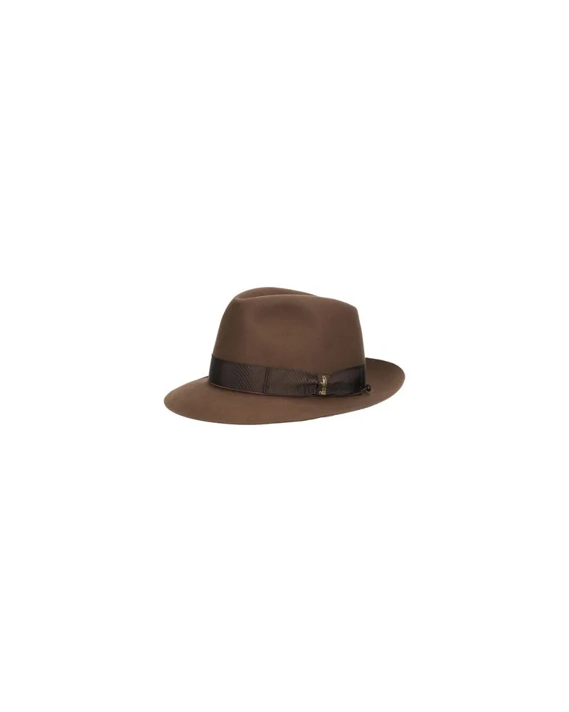 Borsalino Hüte Beaver mit mittlerer Krempe Brown