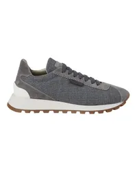 Brunello Cucinelli Sneakers mit Monili Grey