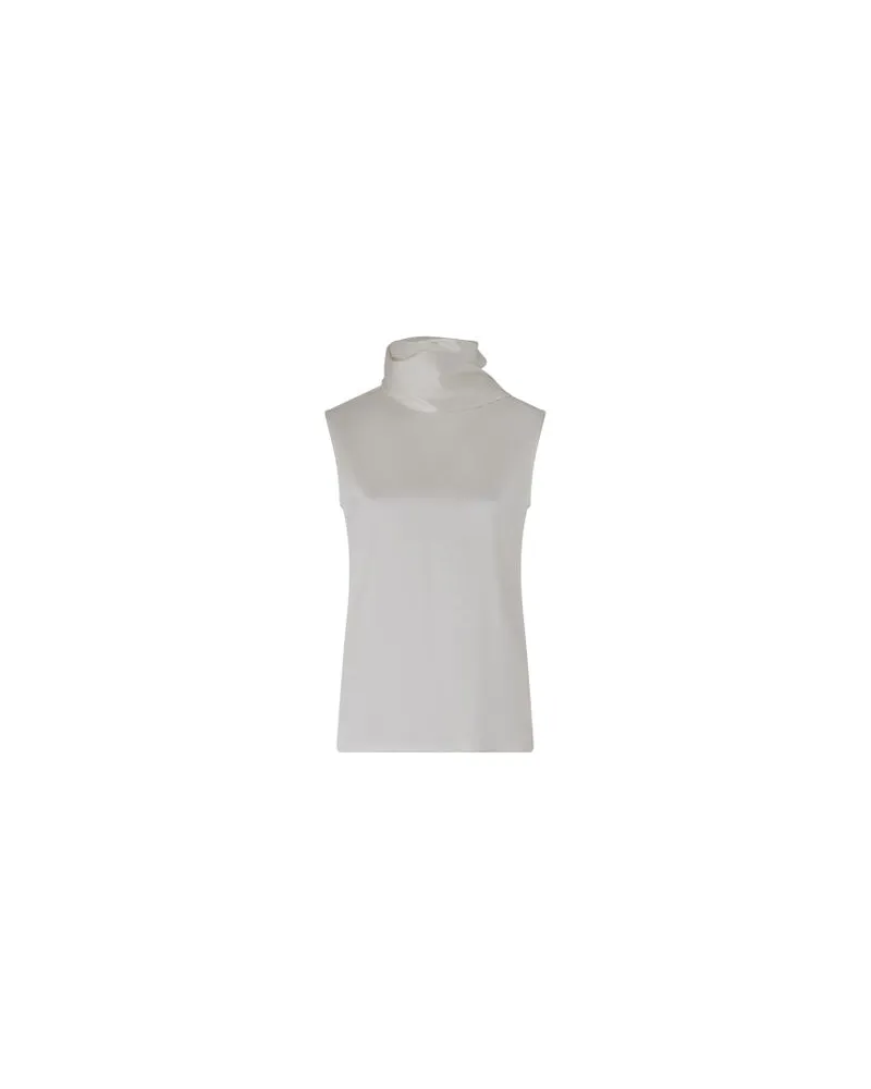 Bottega Veneta Satintop aus Stretchseide White