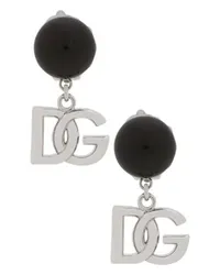 Dolce & Gabbana Ohrringe mit DG-Logo Black