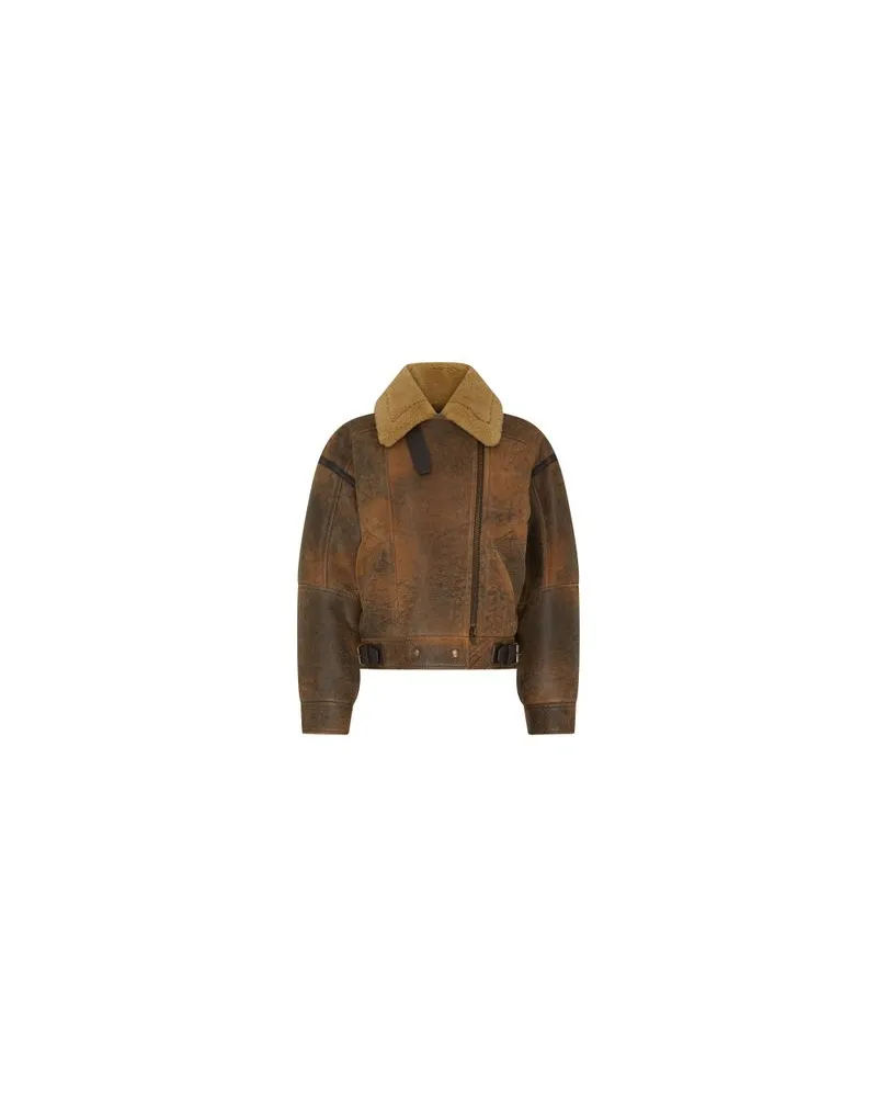 Acne Studios Lederjacke Brown