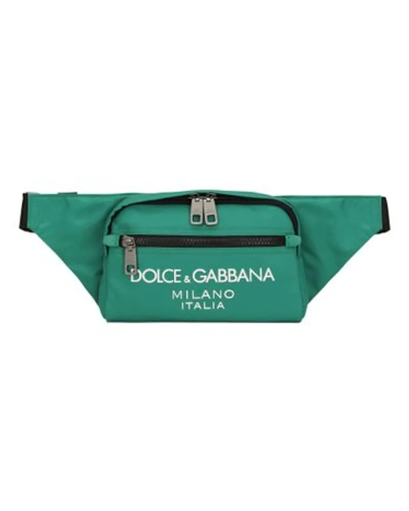 Dolce & Gabbana Kleine Nylon-Gürteltasche Green