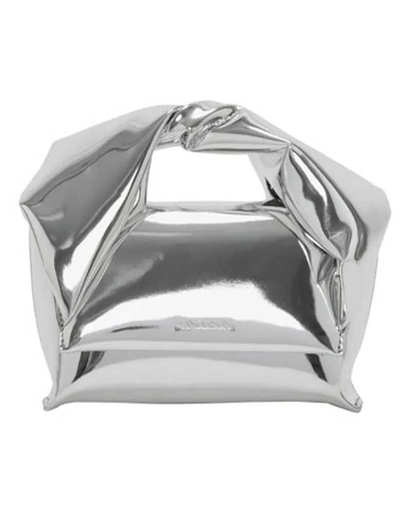 J.W.Anderson Kleine Ledertasche mit Metallgriff Twister Silver