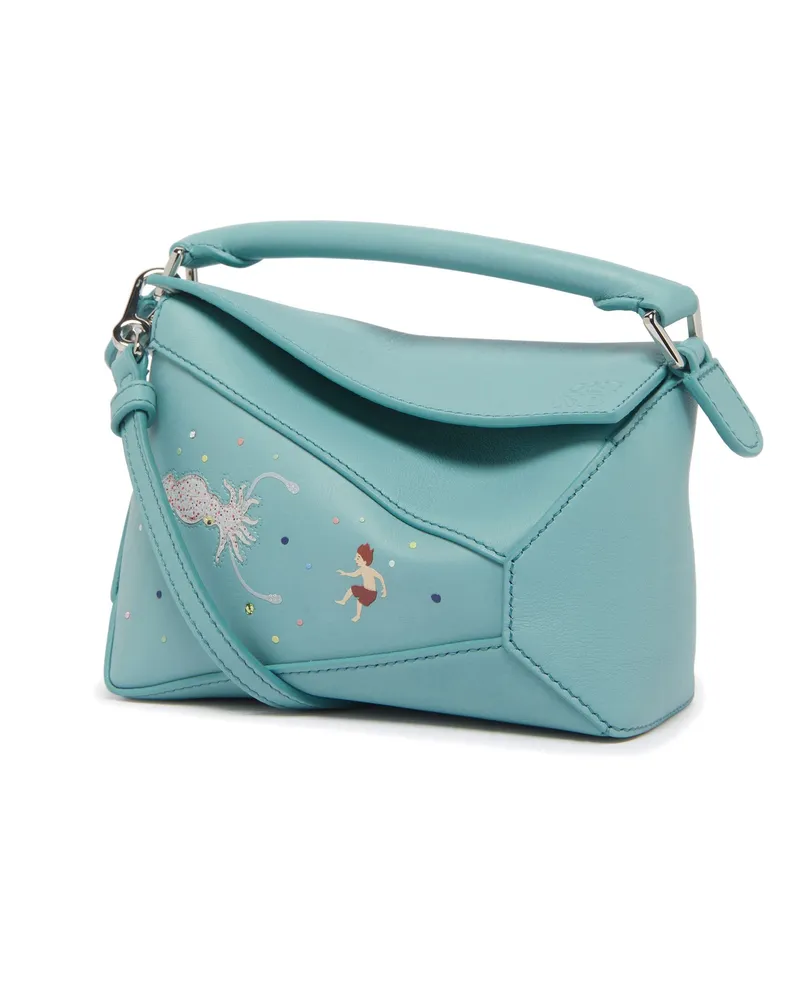 Loewe Unterwasserwelt-Mini-Tasche Puzzle Edge aus klassischem Kalbsleder 