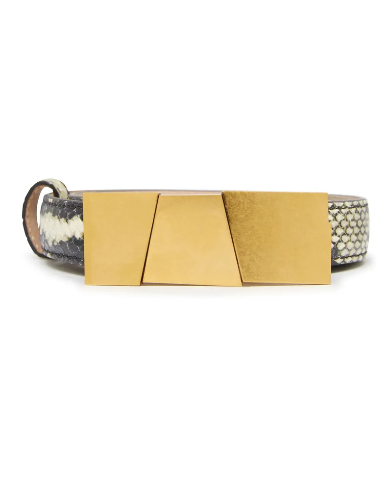 KHAITE Axel Ledergürtel Beige