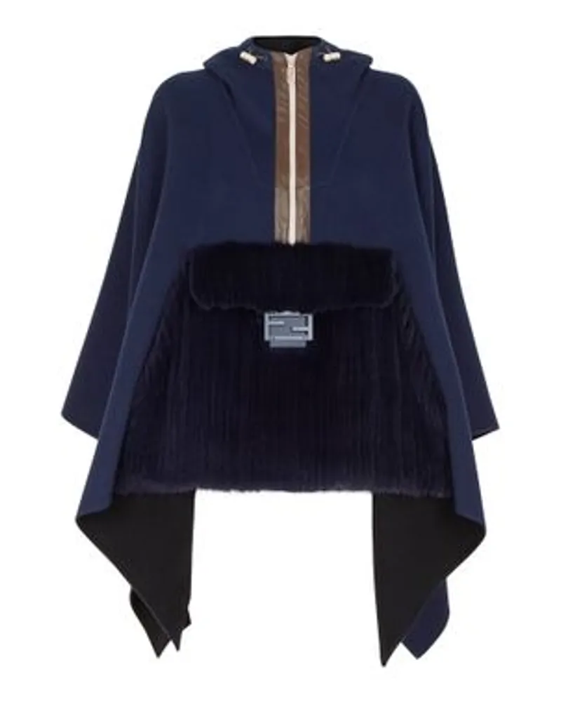 Fendi Poncho Blue