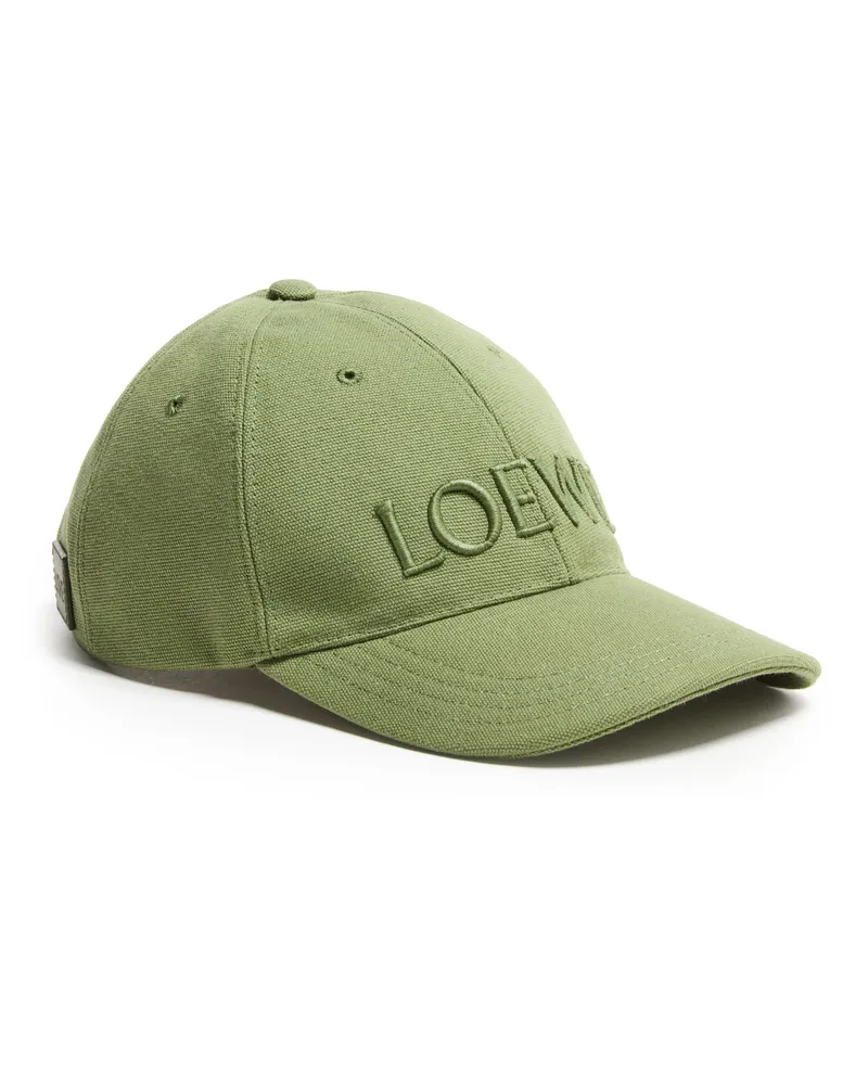 Loewe Cap aus Canvas Green
