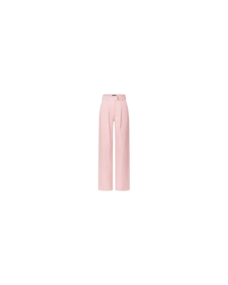 Chloé Langes Kleid mit Raffung und Rüschen Pink