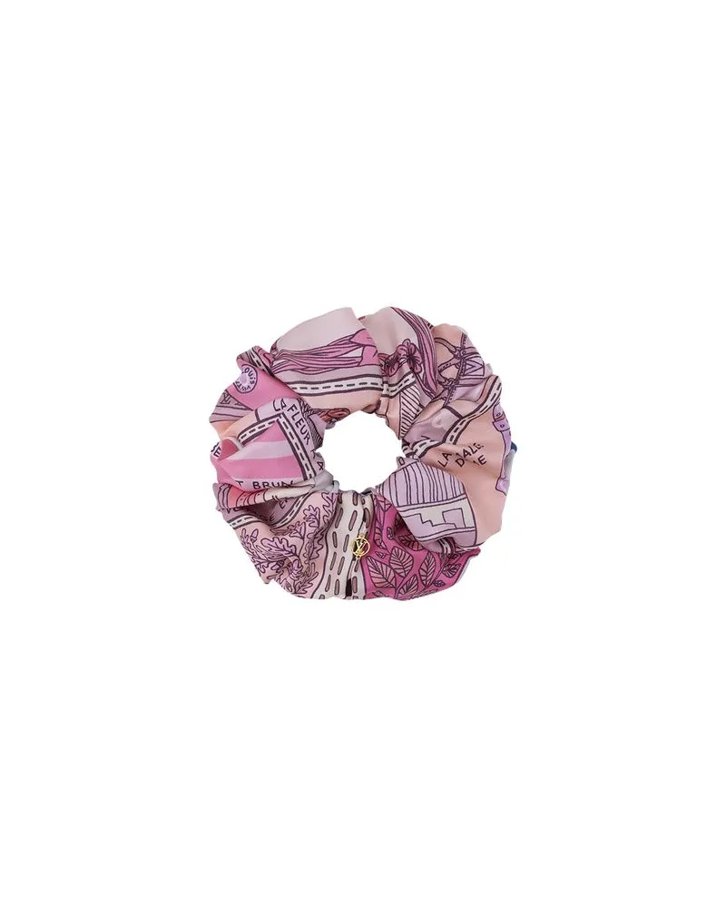Chloé Langes Kleid mit Raffung und Rüschen Pink