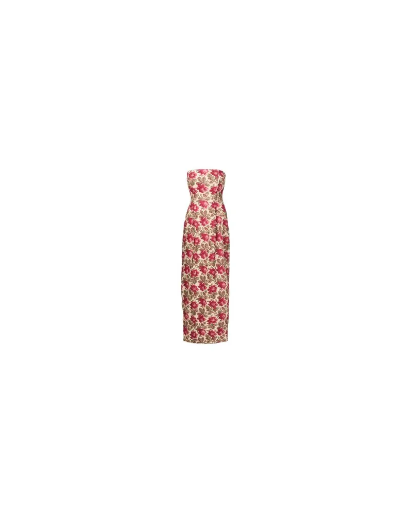 Chloé Langes Kleid mit Raffung und Rüschen Pink