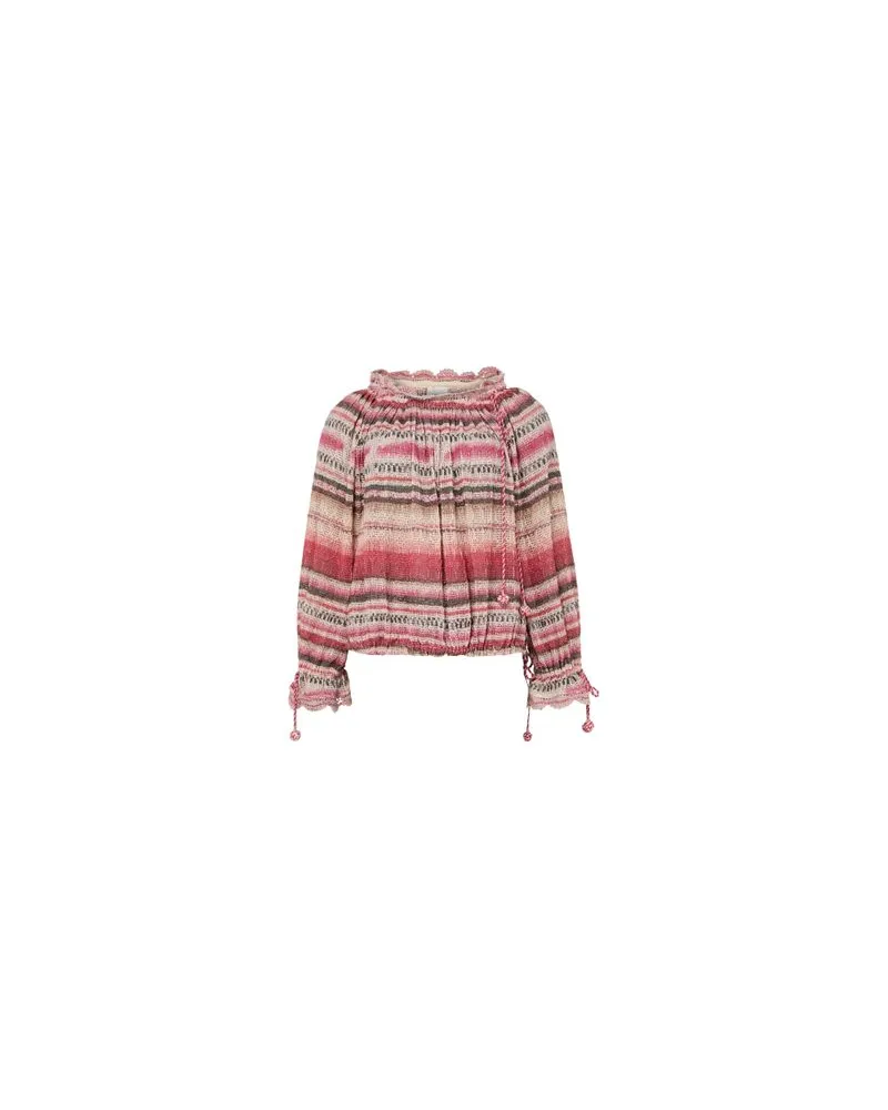 Chloé Langes Kleid mit Raffung und Rüschen Pink