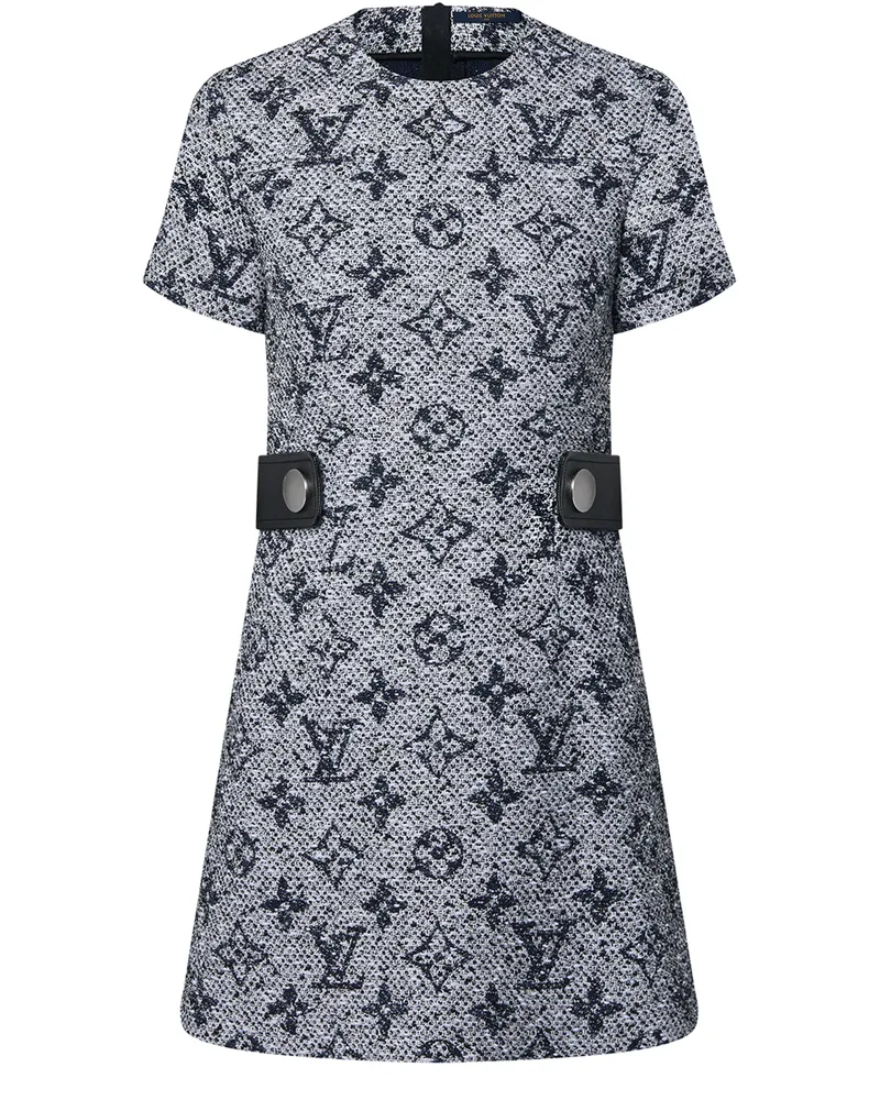 Louis Vuitton Kleid in Monogram Tweed mit Martingal-Details 