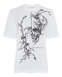 Alexander McQueen T-Shirt Cut-and-Sew White