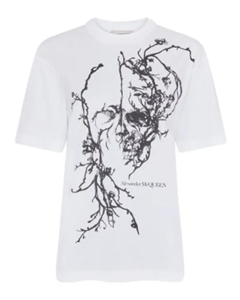 Alexander McQueen T-Shirt Cut-and-Sew White