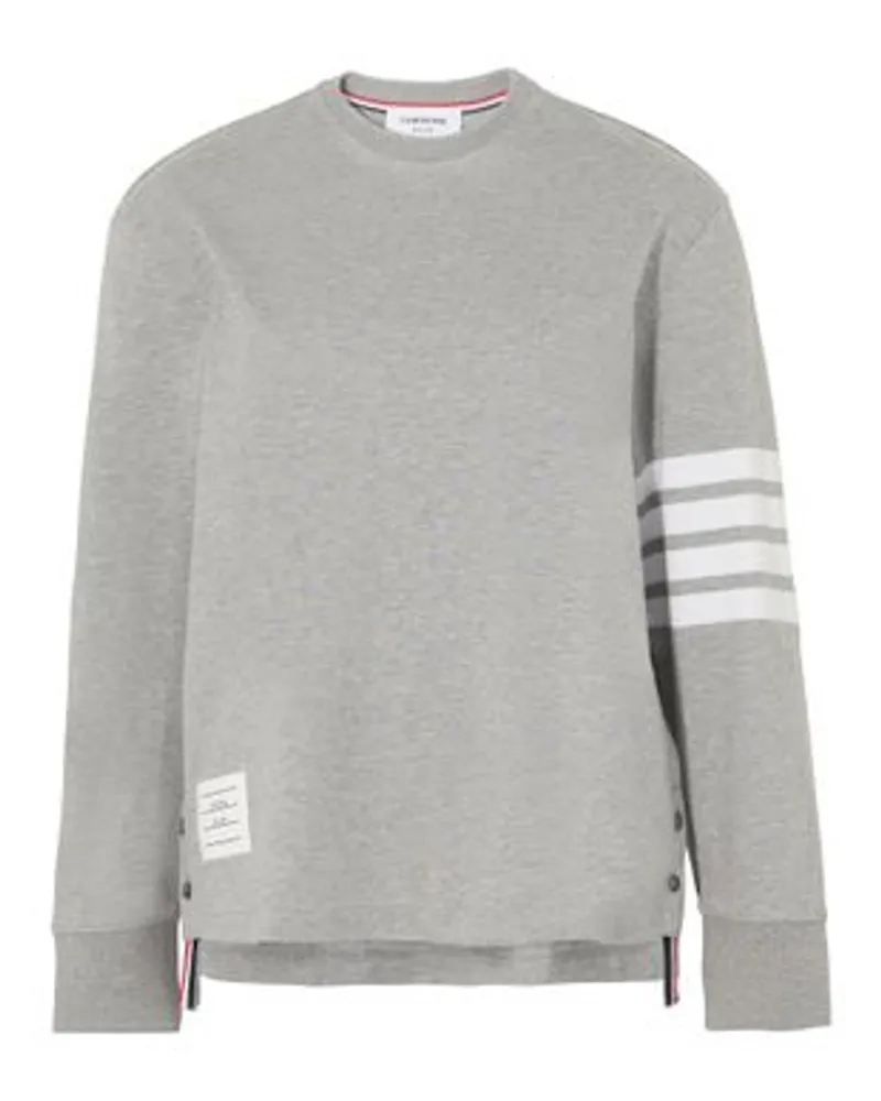 Thom Browne Langärmeliges T-Shirt 4-Bar Grey