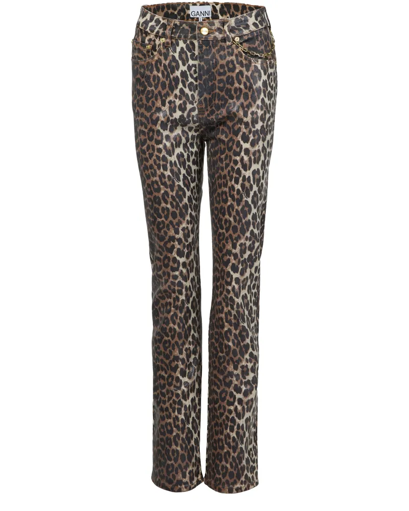 Ganni Jeans Carri mit Foliendruck 