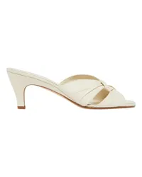 The Row Soft Knot Mules Off-white