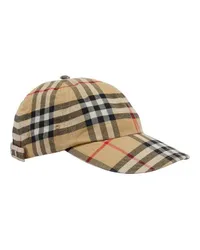 Burberry Kariertes Cap Beige