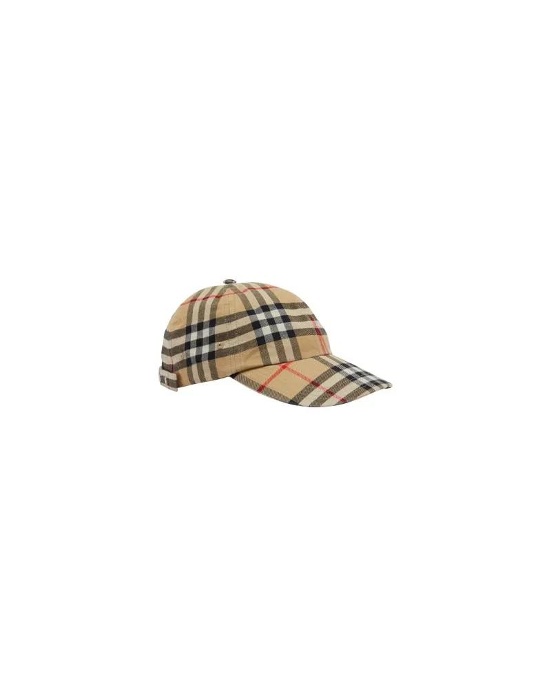 Burberry Kariertes Cap Beige