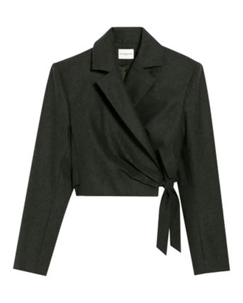 Claudie Pierlot Kurzermelierter Blazer Black