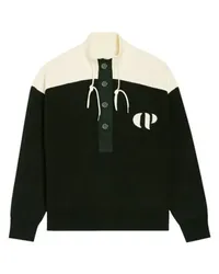 Claudie Pierlot Sweatshirt Minimum Troyerkragen Black