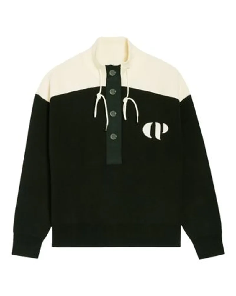 Claudie Pierlot Sweatshirt Minimum Troyerkragen Black