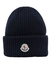 Moncler Mütze mit Logo Navy