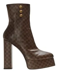 Balmain Stiefel Brune mit Monogramm Mini Brown