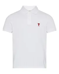 AMI Paris Poloshirt Ami de Cœur White