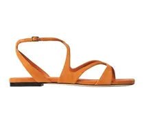 Ayla Flat flache Sandalen aus Veloursleder