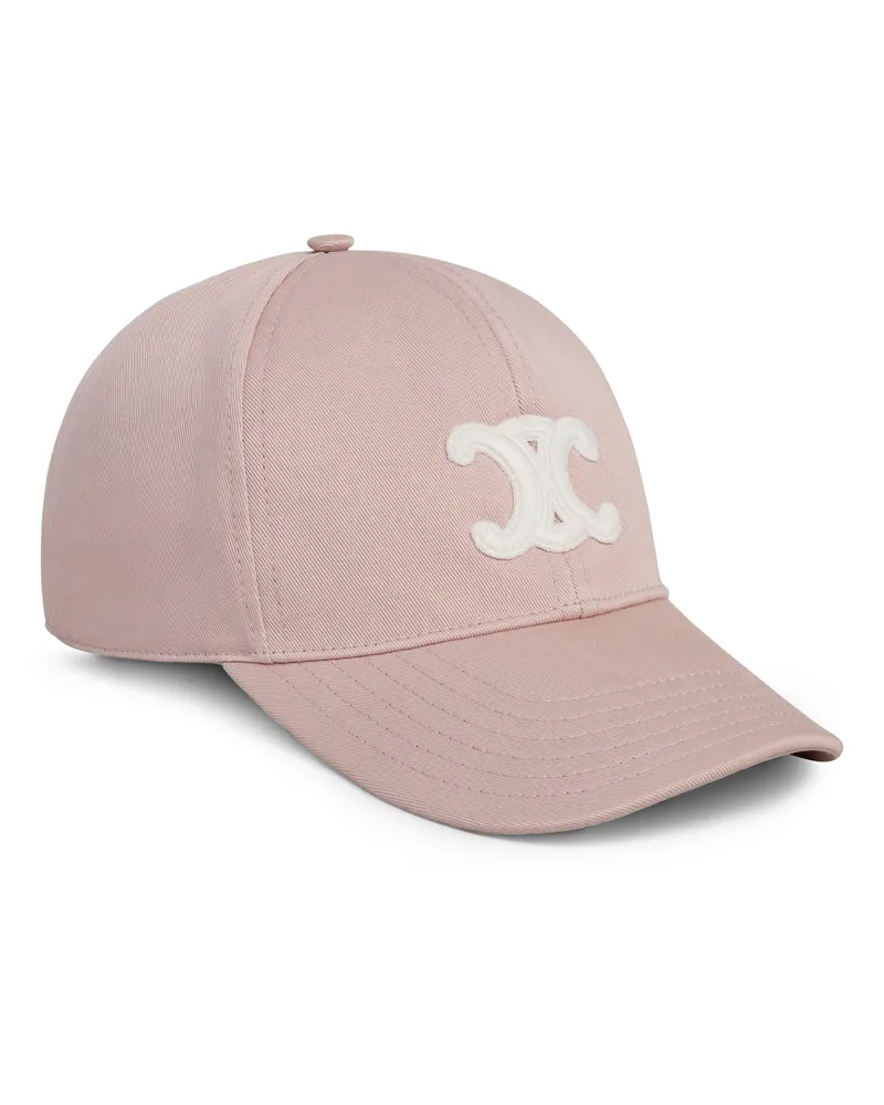 Celine Triomphe Baseballkappe aus Baumwolle Pink