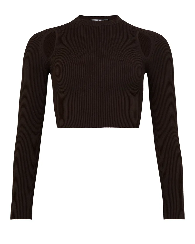 Max Mara Geripptes Top mit Cut-out Ala 