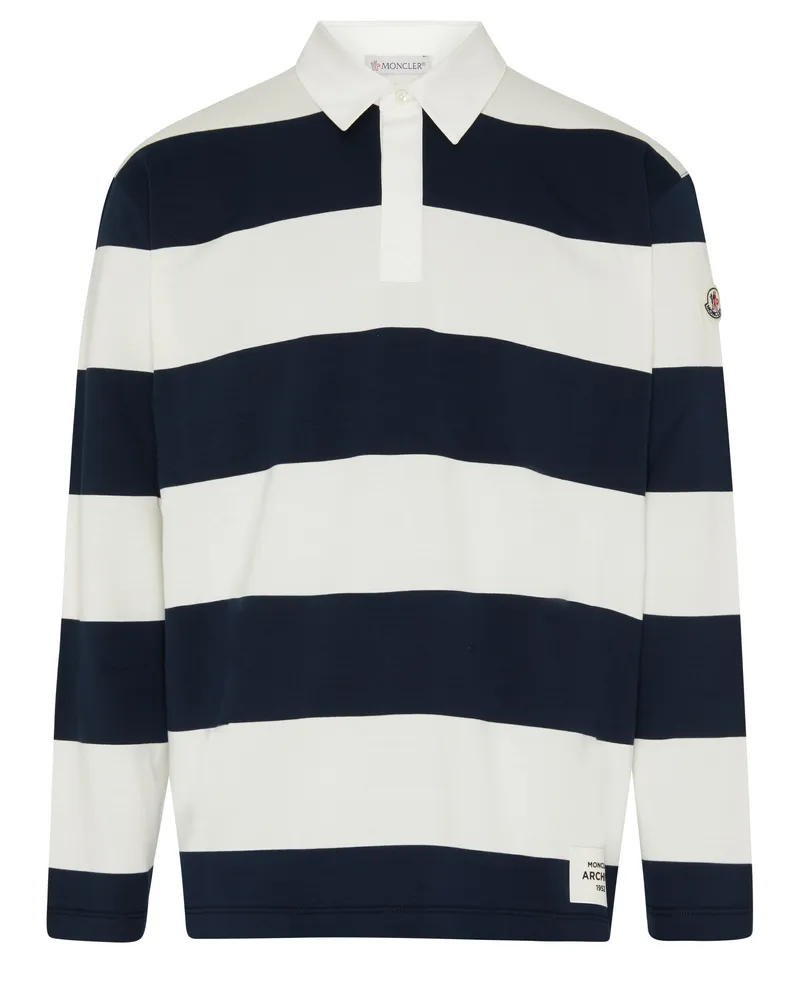 Moncler Langarm-Poloshirt mit Logo 