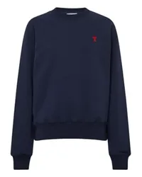 AMI Paris Rundhals-Sweatshirt Ami de Cœur Blue