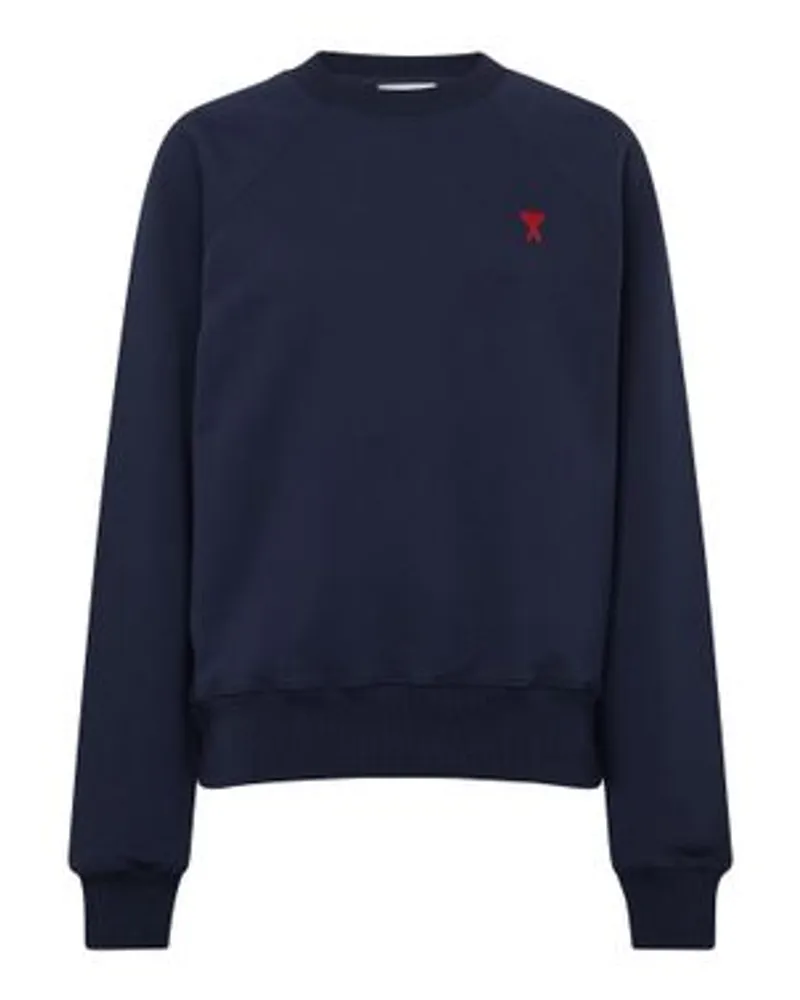 AMI Paris Rundhals-Sweatshirt Ami de Cœur Blue