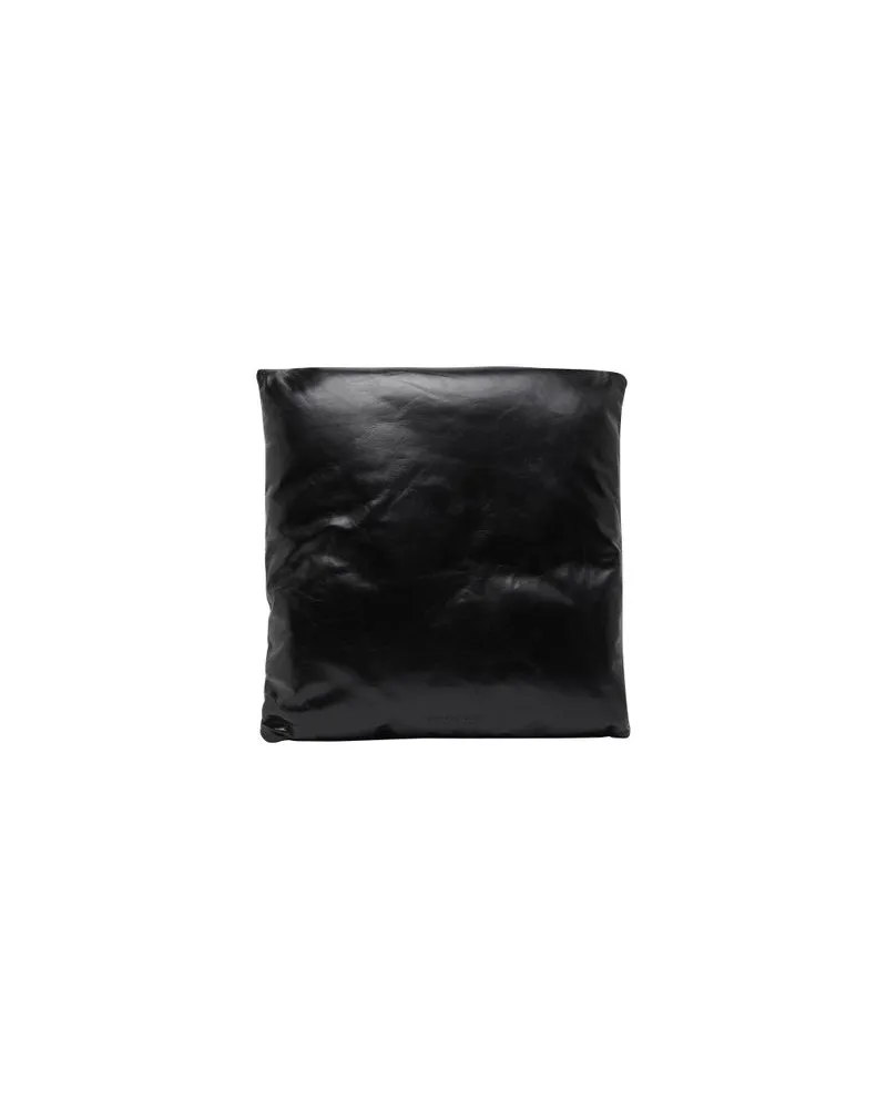 Bottega Veneta Lässiges Hemd aus Intrecciato-Leder Black