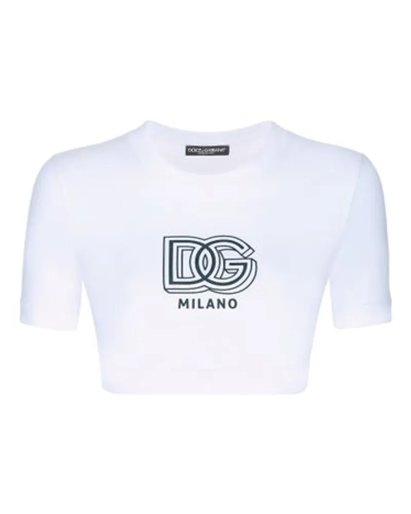 Dolce & Gabbana Kurzes Jersey-T-Shirt White