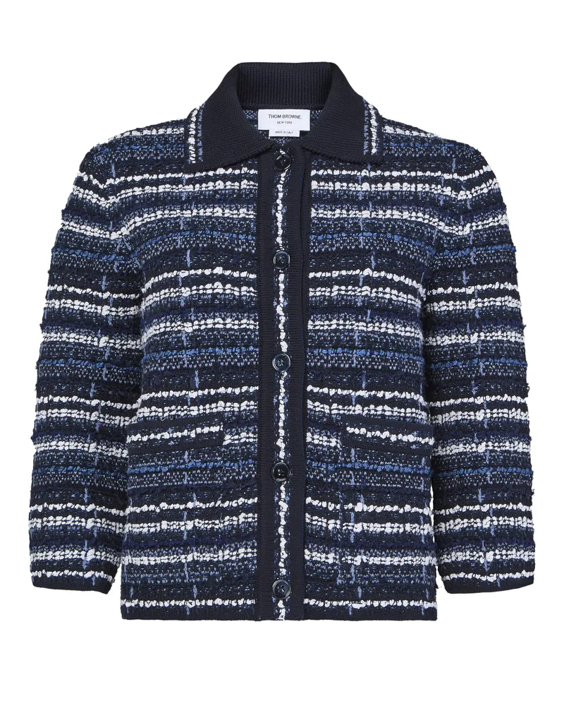 Thom Browne Jacke aus Jacquard-Tweed mit Intarsien 