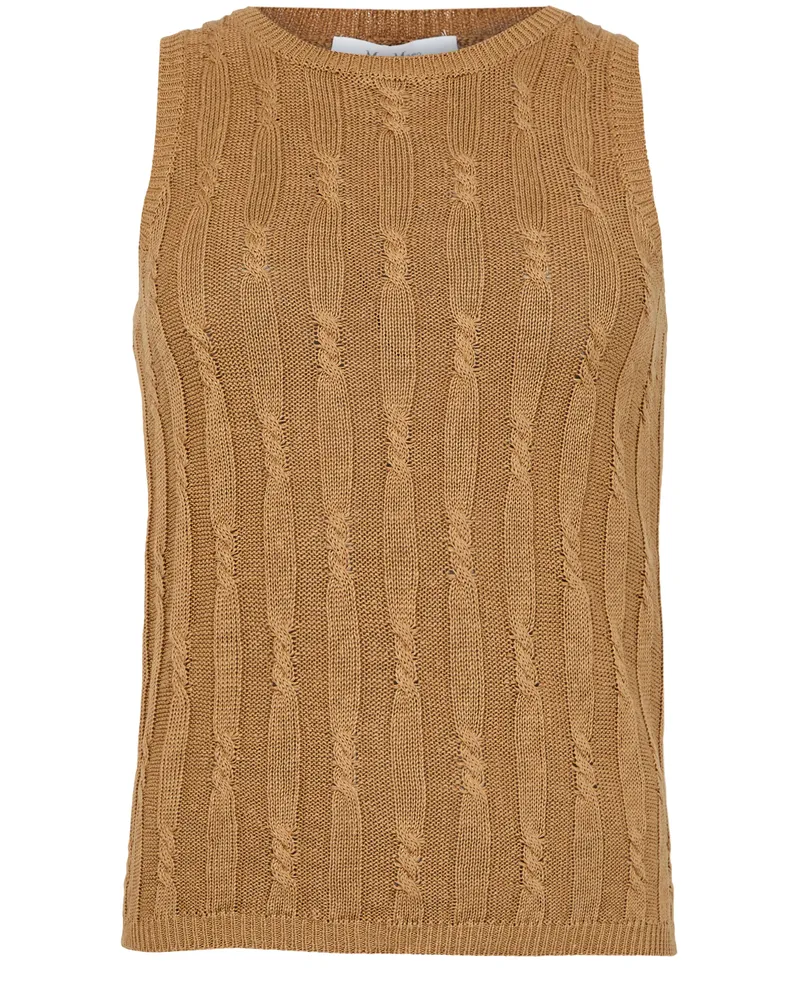 Max Mara Gestricktes Tanktop aus Leinen Venusia 