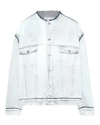 Maison Margiela Collarless denim jacket Blue