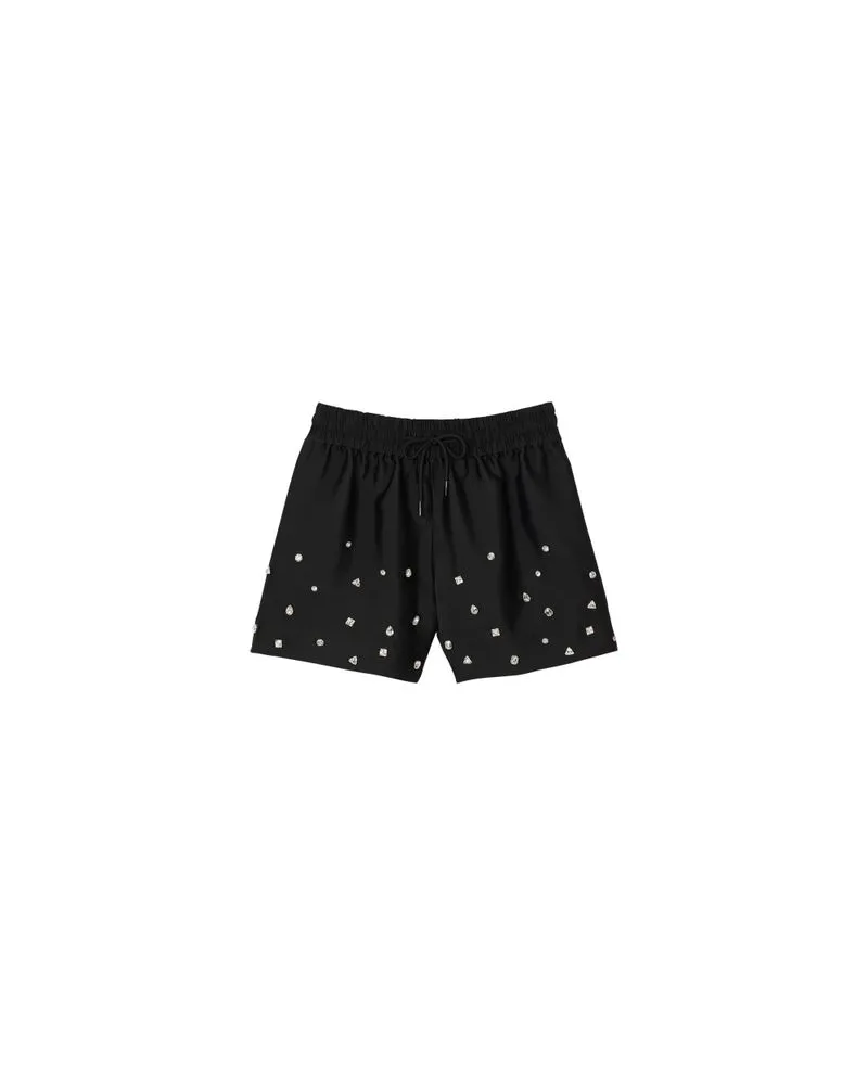 Sandro Weite Shorts mit Strassbesatz Black