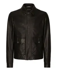 Dolce & Gabbana Lederjacke Black