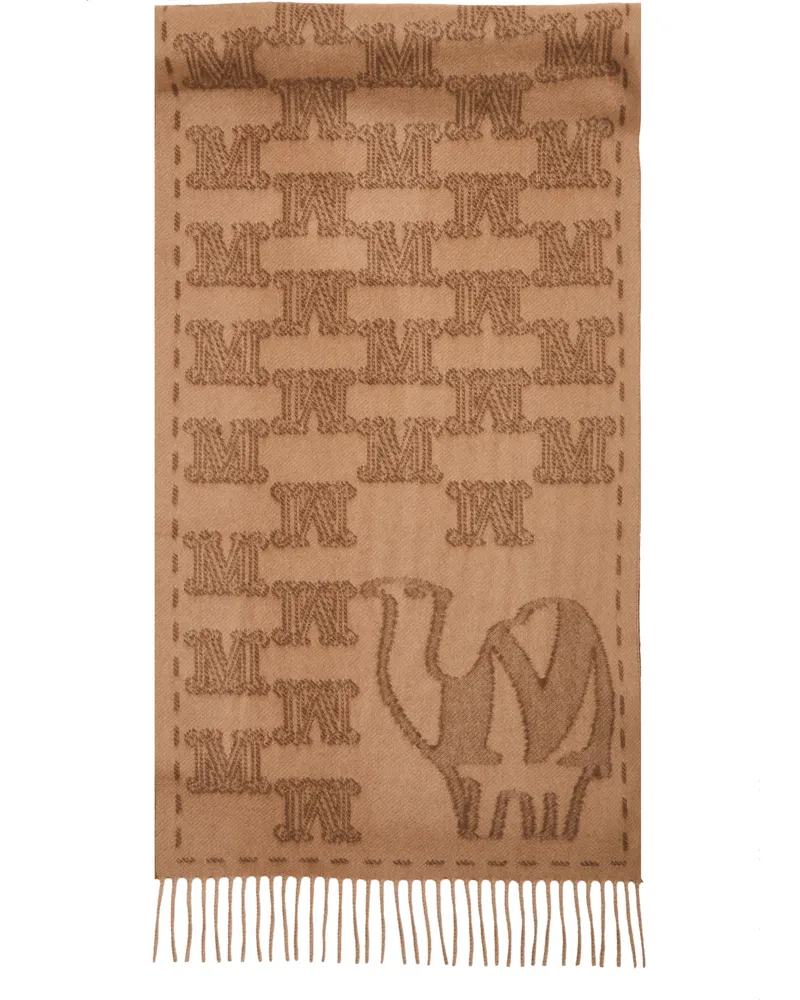 Max Mara Schal aus Teddyfleece WS Beige