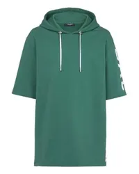 Balmain Oversize-Kapuzensweatshirt Green