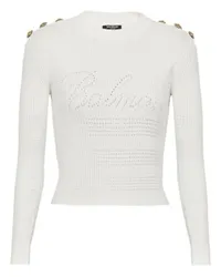 Balmain Strickpullover Balmain Signature White